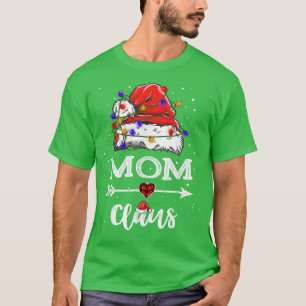 Mom Claus Christmas Light Pajama Family Matching X T-Shirt