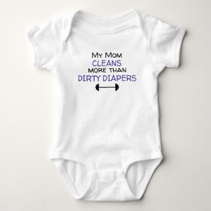 Mom cleans more than diapers baby bodysuit