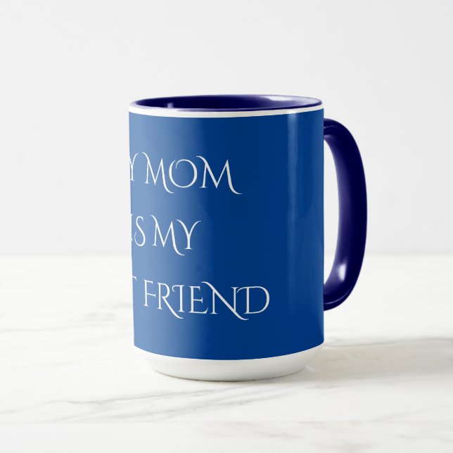 "MOM" coffee or tea TWO TONED mug. Mug (Front Right)