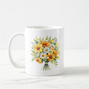 Mom Coffee Sunshine Soul Floral Bouquet Pretty Mug