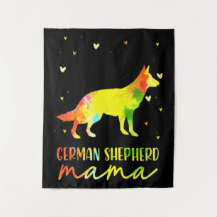 Mom Colourful German Shepherd Tapestry