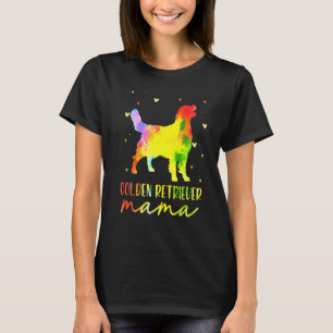 Mom Colourful Golden Retriever T-Shirt