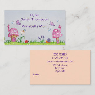 Mom Contact Watercolor Business Card