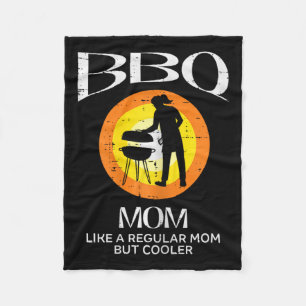 Mom Cooler Barbecue Meat Grilling Mothers Day Momm Fleece Blanket