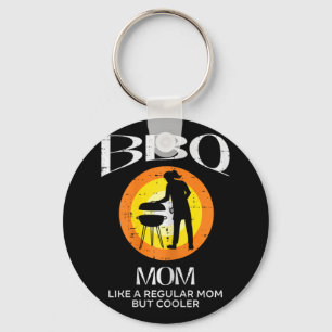 Mom Cooler Barbecue Meat Grilling Mothers Day Momm Keychain