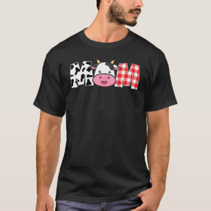 Mom Cow Birthday Crew Farm Theme Animals Birthday T-Shirt