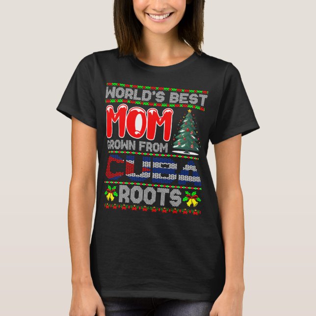 Mom Cuba Christmas Gift Idea Ugly Sweater (Front)