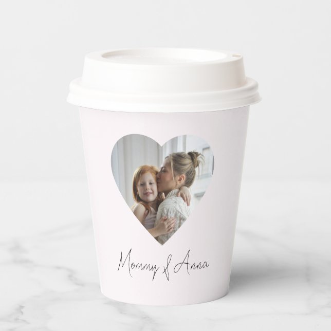 Mom Custom Name & Photo | Paper Cups (Front)