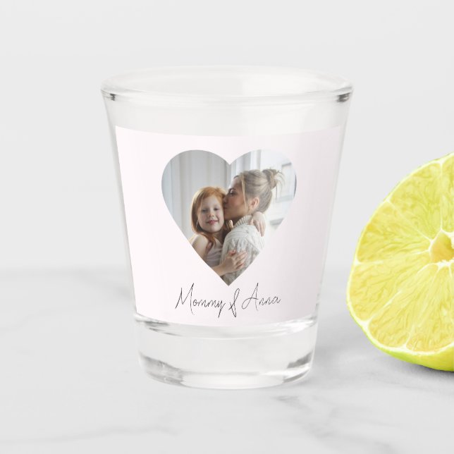 Mom Custom Name & Photo | Personalized Shot Glass (Front)