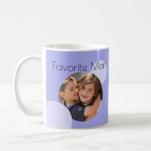 Mom Custom Photos Blue Dots Coffee Mug