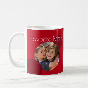 Mom Custom Photos Red Dots Coffee Mug