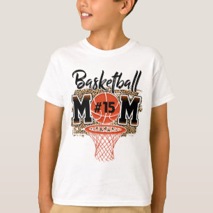 Mom Custom Player Number 15 Sport Mom Mothers Day T-Shirt