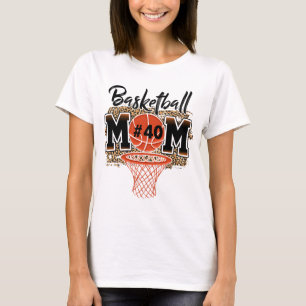 Mom Custom Player Number 40 Sport Mom Mothers Day T-Shirt