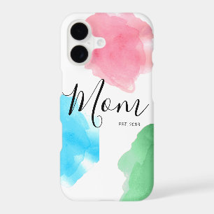 Mom customizable established year watercolor