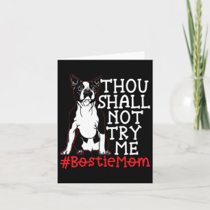 Mom Cute Boston Terrier Dog Lover Card