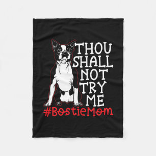 Mom Cute Boston Terrier Dog Lover Fleece Blanket