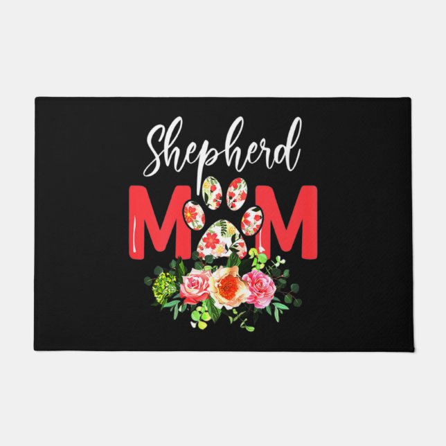 Mom Cute German Shepherd Doormat (Front)
