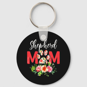 Mom Cute German Shepherd Keychain