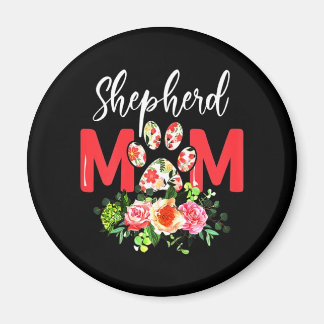 Mom Cute German Shepherd Magnet (Front)