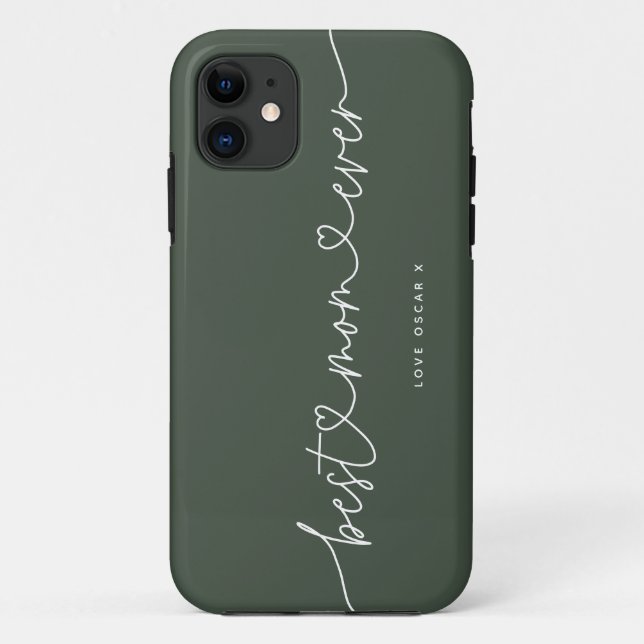 Mom cute modern script photo gift Case-Mate iPhone Case (Back)