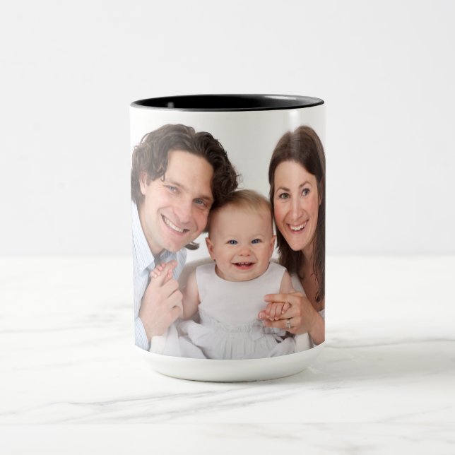 Mom Dad And Baby Custom Photo Mug (Center)