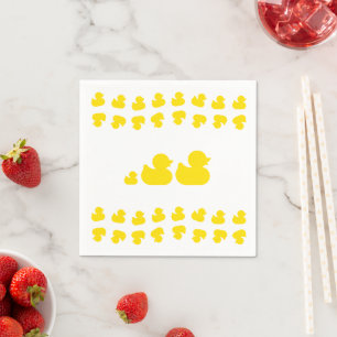 Mom, Dad, and Baby Rubber Ducks Napkin