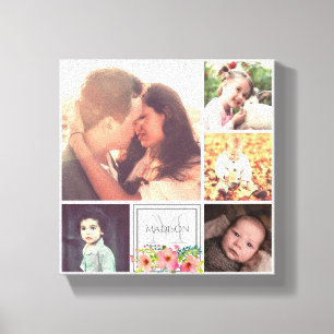 Mom Dad and Kids Canvas Print