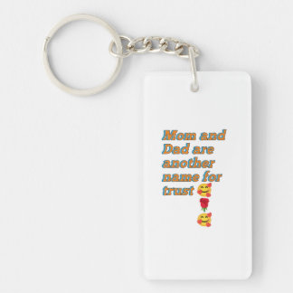 Mom dad gifts locked  keychain