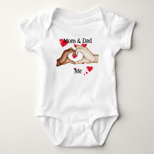 mom & dad love me baby bodysuit