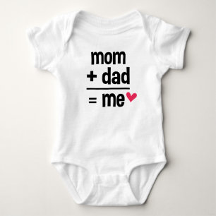 Mom + Dad = Me Baby Bodysuit