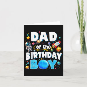 Mom Dad Of The Birthday Boy Astronaut Family Space Card