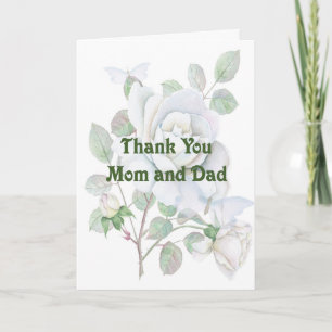 Mom & Dad Thank You Card for Helping with Wedding