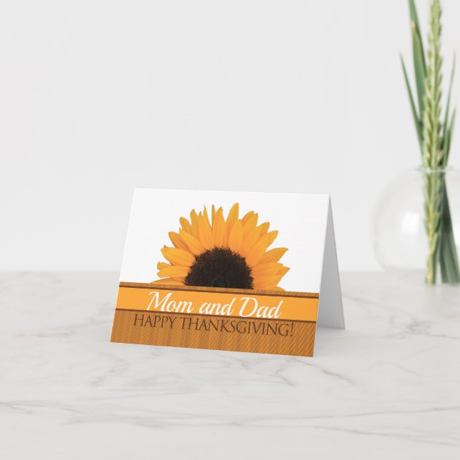 Mom & Dad   Thanksgiving Card (Front)