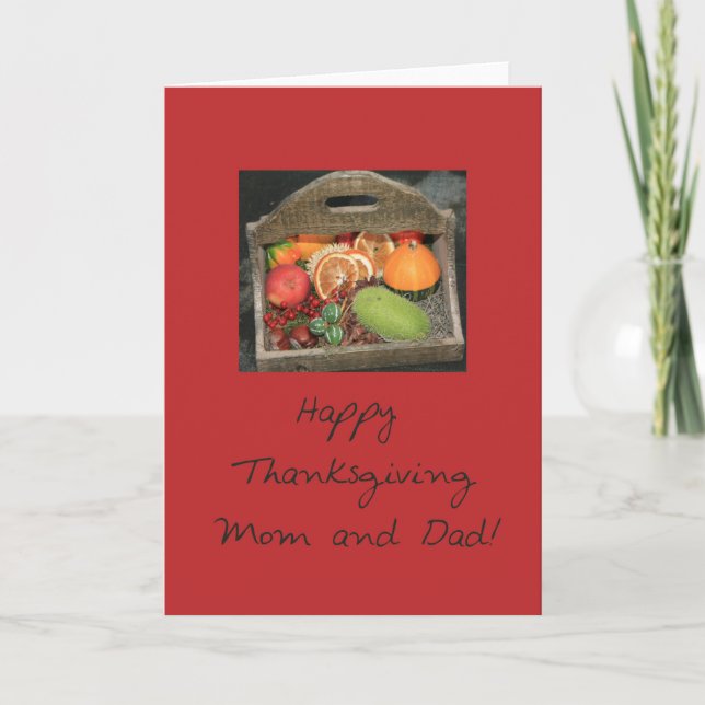 Mom & Dad   Thanksgiving Card (Front)