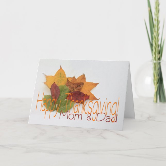 Mom & Dad   Thanksgiving Card (Front)