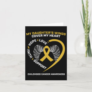 Mom Dad Women Men Wings Daughter Childhood Cancer Card