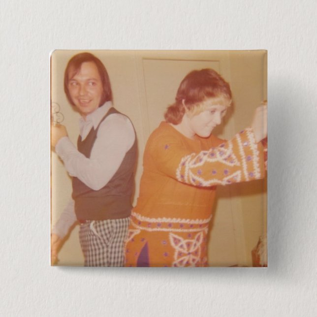 mom&daddydancin 2 inch square button (Front)