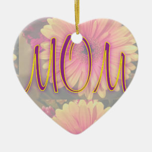 Mom Daisy Ceramic Ornament