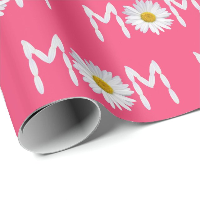 Mom Daisy flower and petals Wrapping Paper (Roll Corner)
