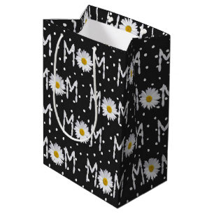Mom Daisy On Polka Dots Medium Gift Bag