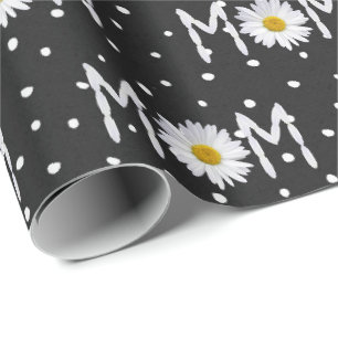 Mom Daisy On Polka Dots Wrapping Paper
