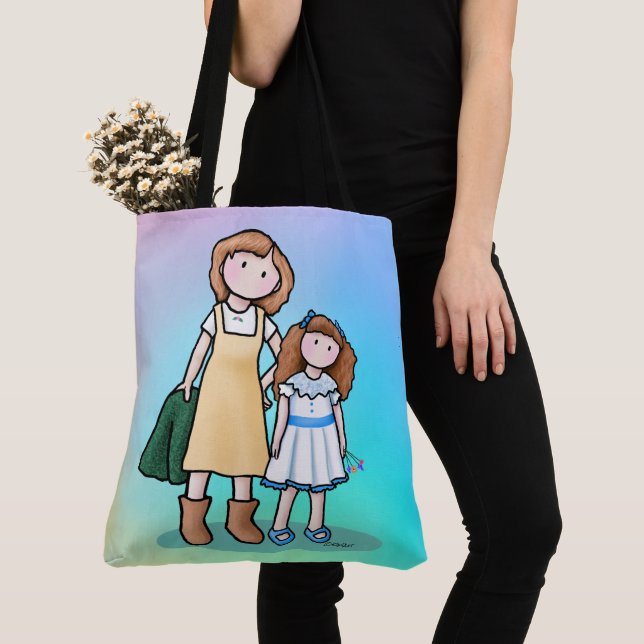 Mom & Daughter  Tote Bag (Close Up)