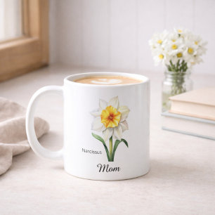 Mom December Birth Flower Narcissus Coffee Mug