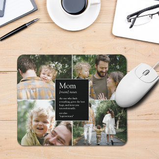 Mom Definition Funny & Heartfelt Family Photo Mouse Pad