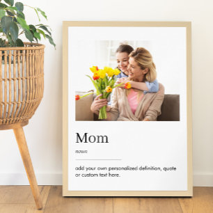 Mom Definition Mothers Day Custom Photo Poster