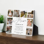 Mom Definition Mother's Day Photo Collage Keepsake Plaque<br><div class="desc">Send a beautiful personalized gift to your mom that she'll cherish forever. The plaque is designed like a dictionary definition with "Mom" designed in a beautiful handwritten black script style. Special personalized mother's day family photo collage photo block to display your own special family photos and memories. Our design features...</div>