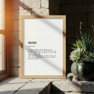 Mom Definition Poster   Dictionary Style