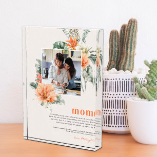 Mom Definition   Tropical Floral Photo Block