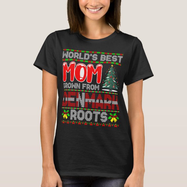 Mom Denmark Christmas Gift Idea Ugly Sweater (Front)