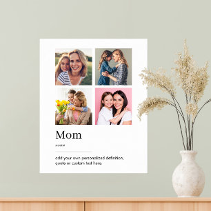 Mom Dictionary Definition Photo Collage Poster